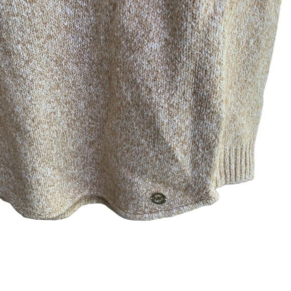 Michael Kors Light Brown Cotton Blend Woven Turtleneck - Picture 4 of 7